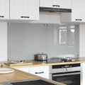 vidaXL Kuchynský obklad 2 ks Svetlosivá 70 x 60 cm tvrdené sklo