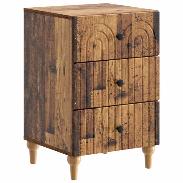 vidaXL Nočný stolík Staré drevo 43x 41 x 66,5 cm Kompozitné drevo