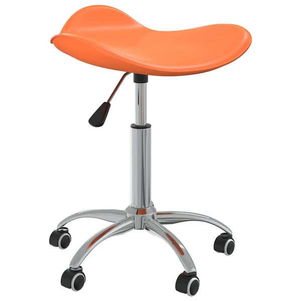 vidaXL Stolička do salónu, oranžová, umelá koža