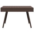 vidaXL Skladací bočný stolík hnedý 60x40x38 cm polyratan
