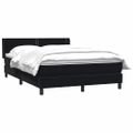 vidaXL Posteľný rám boxsping s matracom Čierna 160x220 cm zamat