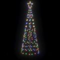 vidaXL LED Vianočný stromček so zemnými kolíkmi Viacfarebný 250 cm