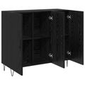 vidaXL Servírovacia skriňa Čierny dub 90 x 32,5 x 80 cm