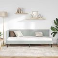 vidaXL Rohový rám postele Svetlosivá 80 cm x 200 cm Zamat