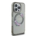 Puzdro Guess pre iPhone 16 Pro 6,3" GUHMP16LHFWFCK IML Flowers Wreath čierne MagSafe