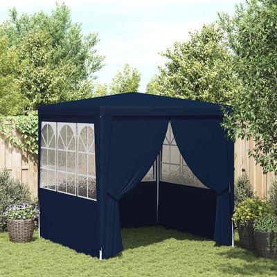 vidaXL Profesionálny párty stan+bočné steny 2,5x2,5 m, modrý 90 g/m²