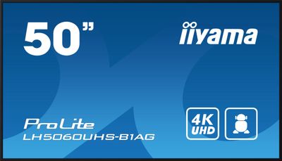 50'' iiyama LH5060UHS-B1AG: IPS, 4K UHD, 24/7, Android