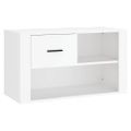 vidaXL Botník biely 80x35x45 cm spracované drevo