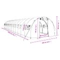 vidaXL Fóliovník s oceľovým rámom biely 42 m² 14x3x2 m