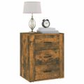 vidaXL Nočný stolík dymový dub 50x36x60 cm spracované drevo