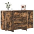 vidaXL Servírovacia skriňa Dymová dub 120 x 41 x 75 cm