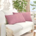 vidaXL Vankúše na pohovku 2 pcs Ružová 80 x 40 cm Kordúrová tkanina