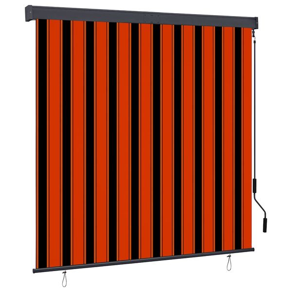 vidaXL Vonkajšia zatemňovacia roleta 160x250 cm oranžová a hnedá