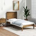 vidaXL Posteľný rám medový drevený masív 75x190cm malé jednolôžko