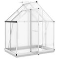 vidaXL Skleník so základovým rámom strieborný 169x114x202 cm hliník