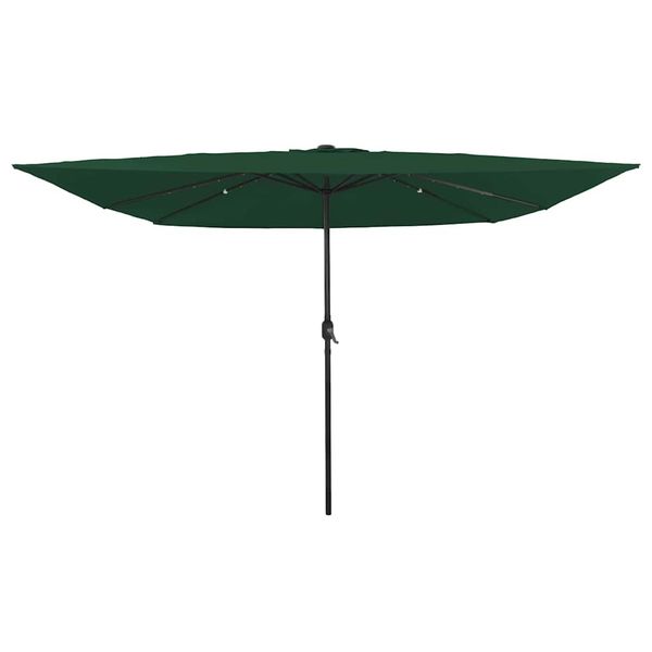 vidaXL Záhradný slnečník Zelená 295 x 295 x 245 cm Polyester a oceľ