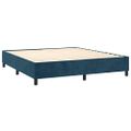 vidaXL Posteľný rám s boxspringom tmavomodrý 160x200 cm zamat