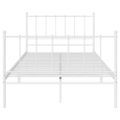 vidaXL Posteľný rám biely kov 120x200 cm