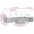 vidaXL Súprava záhradných pohoviek 6 ks Čierna polyratan