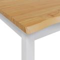 VidaXL Vysoký barový stôl EKAI Biela 112 x 70 x 91 cm Borovicový masív