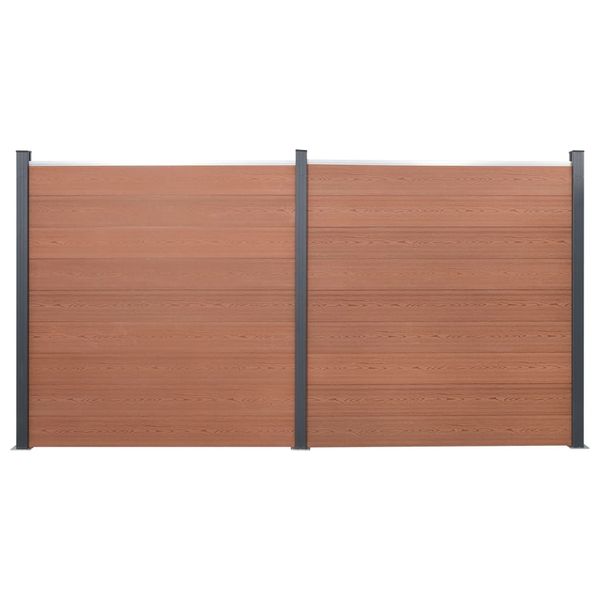 vidaXL Sada plotových panelov hnedá 353x186 cm WPC