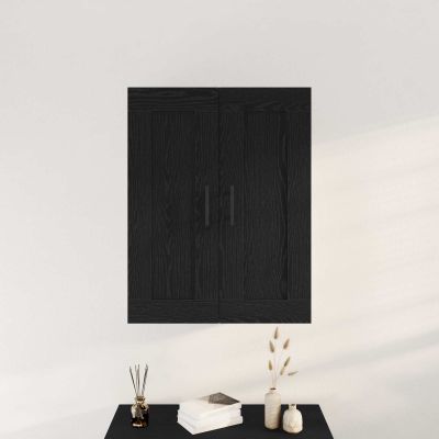 vidaXL Závesná skrinka Čierny dub 69,5 x 34 x 90 cm Kompozitné drevo