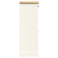 vidaXL Skrinka na topánky VIGO 60x35x96 cm biela masívna borovica