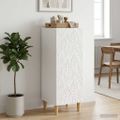 vidaXL Servírovacia skriňa Biela s vysokým leskom 33 x 34,5 x 90 cm