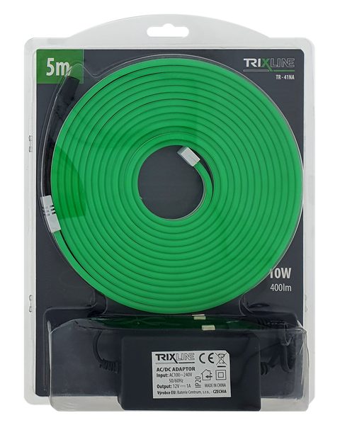 TR-41NA Flexibilný NEÓNOVÝ LED pásik - zelený 5m do zásuvky Trixline