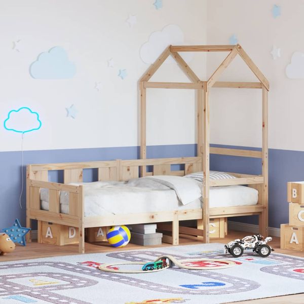vidaXL Denná posteľ so strieškou 80x200 cm borovicový masív