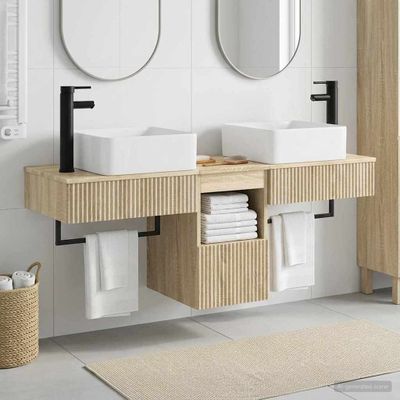 vidaXL Set kabinetov do kúpeľne 3 ks Dub sonoma 53 x 35 x 39 cm
