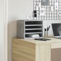 vidaXL Organizér na stôl betónovosivý 36x26x29,5 cm kompozitné drevo