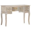 vidaXL Písací stôl, sivý 115x45x75 cm, mangový masív