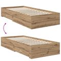 vidaXL Rám postele Remeselný dub 90 x 190 cm Kompozitné drevo