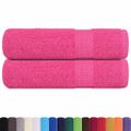 vidaXL Utierky na ruky FROGN 2 ks ružové 50x100 cm 360 g/m²