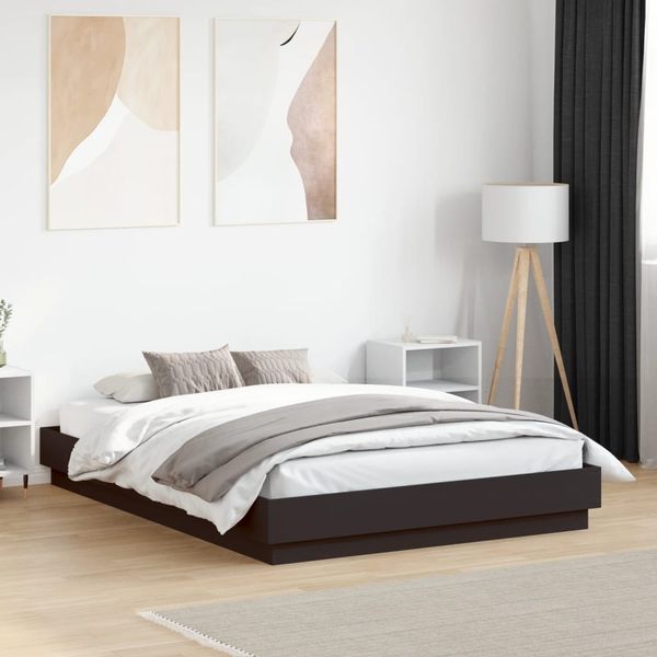 vidaXL Posteľný rám čierny 120x190 cm kompozitné drevo