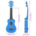 vidaXL Sopránové ukulele s taškou pre deti modré 23"