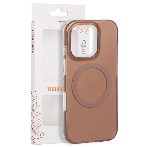 Puzdro Tecto Shield Mistiq Mag pre iPhone 16 Pro 6,3" hnedé