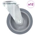 vidaXL 12 ks otočné kolieska s otvorom na skrutku 100 mm