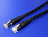 UTP patchkabel kat. 6, 1m, černý