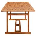 vidaXL Záhradný jedálenský stôl 220x90x75 cm masívne akáciové drevo
