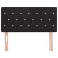 vidaXL LED hlavová doska s LED pásikmi Čierny 90 cm Zamat