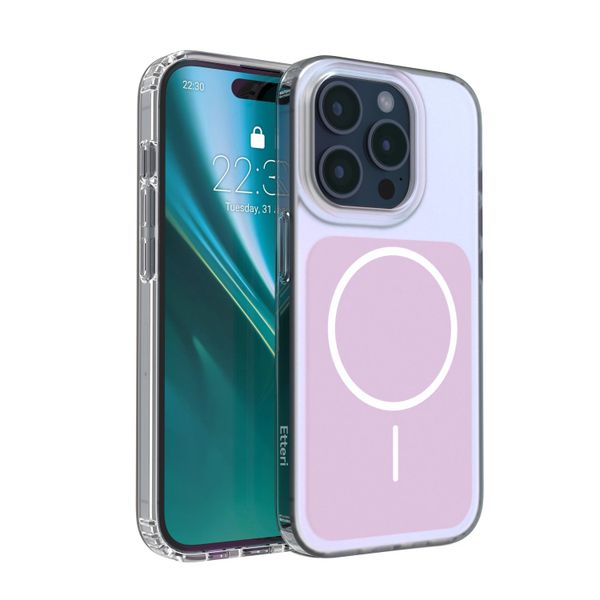 Puzdro Etteri Hidden Pearl pre iPhone 15 Pro 6,1" ružová