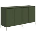 VidaXL Príborník Olive Green 135x39x73,5 cm Oceľ valcovaná za studena