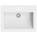 vidaXL Granitové umývadlo 600x450x120 mm biele