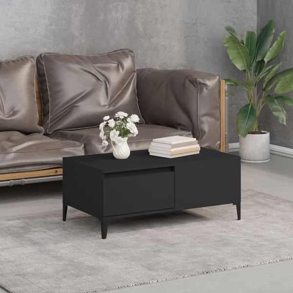 vidaXL Konferenčný stolík čierny 90x50x36,5 cm spracované drevo