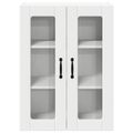 vidaXL Nástenný sklenený kabinet LUCCA Biela 60 x 31 x 80 cm