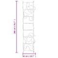 vidaXL Skladacia silueta Santu na rebríku, 552 LED diód 50x200 cm
