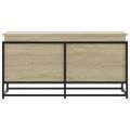 vidaXL Úložný box s vekom dub sonoma 100x40x51,5 cm kompozitné drevo