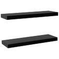 vidaXL Plávajúce nástenné police 2 ks čierne 60x20x3,8 cm